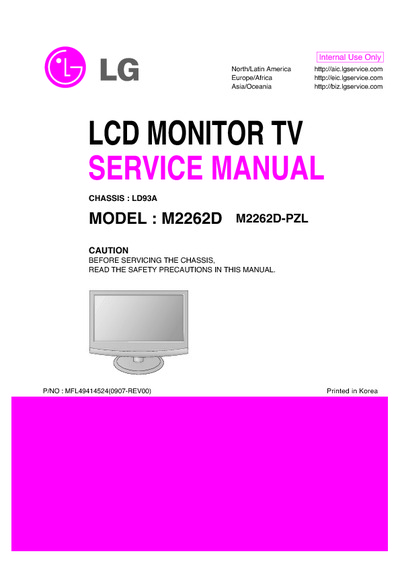 LG M2262D Chassis LD93A
