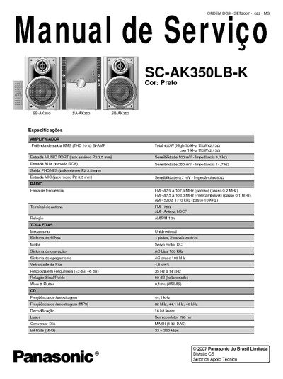 PANASONIC SC-AK350LB-K
