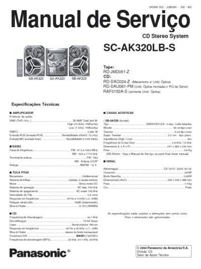 PANASONIC SC-AK320LB-S