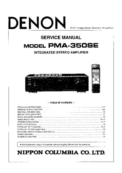 Denon PMA-350 Service Manual