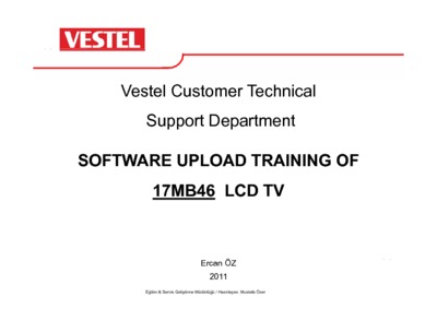 Vestel 17MB46 Software Upload Training