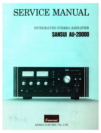 Sansui AU-20000 Service