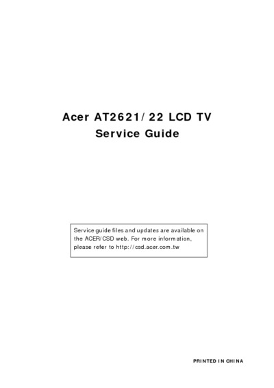 Acer AT2621 (IV6E) LCD TV 20071010Rev1.0