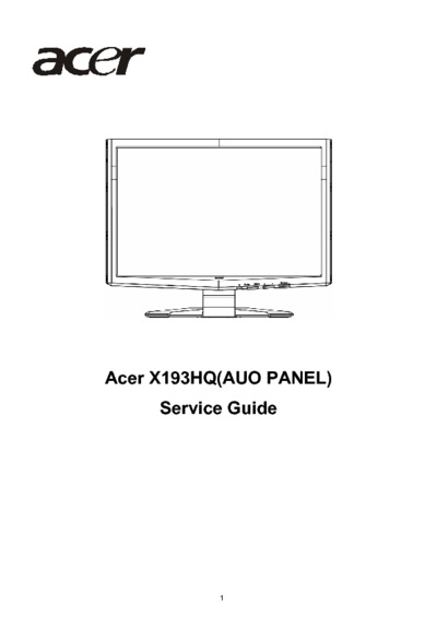 Acer X193HQ monitor