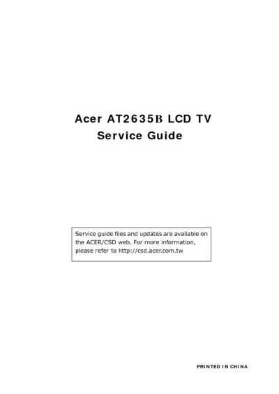 Acer AT2635B LCD TV 20071031 Rev1.1