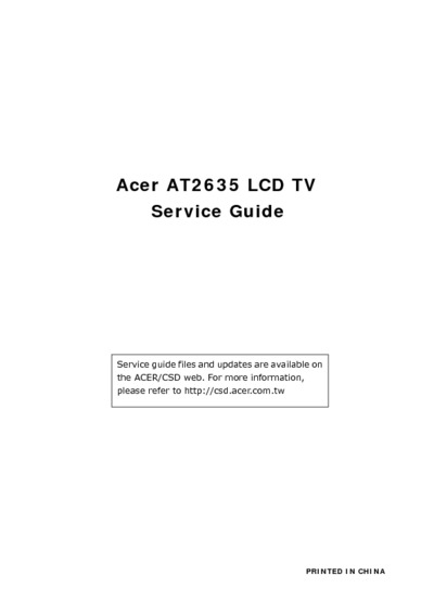 Acer AT2635 LCD TV 20071008 Rev1.1