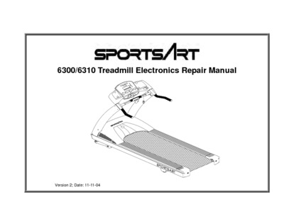 Sports Arts 6300, 6310 Treadmill