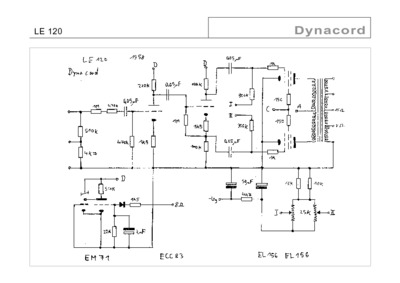 Dynacord LE120 SCHEMATIC