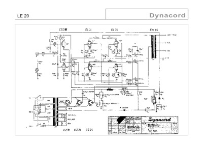 Dynacord LE20 SCHEMATIC