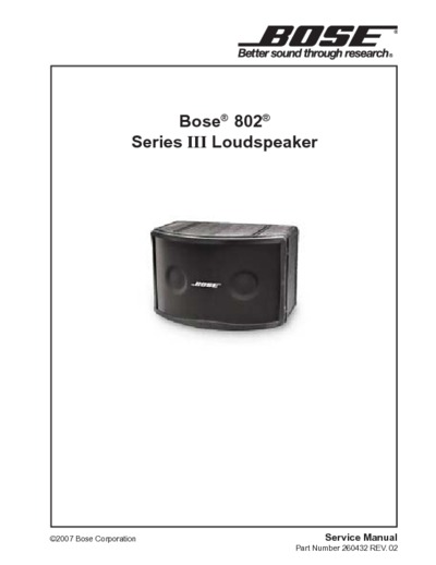 BOSE 802 III SPEAKER R02