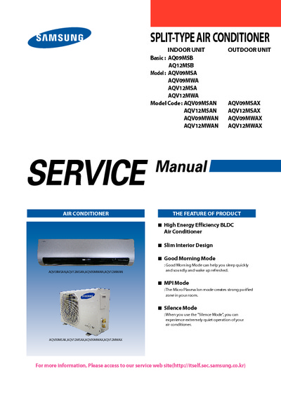 Samsung AQV09 12 MSAN Service Manual