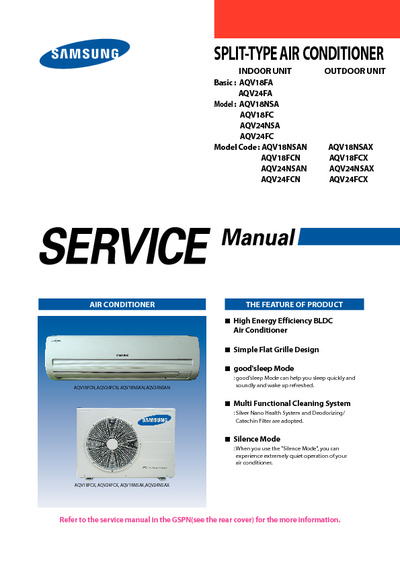Samsung AQV18 24 NSAN Service Manual