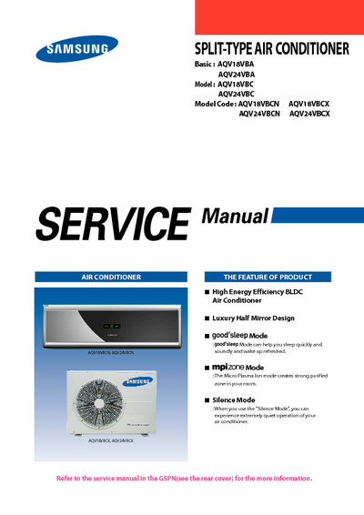 Samsung AQV18 24 VBCN Service Manual