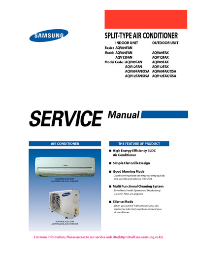 Samsung AQV09 12 FAN Service Manual