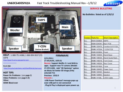 Samsung UN60C6400SFXZA fast track guide