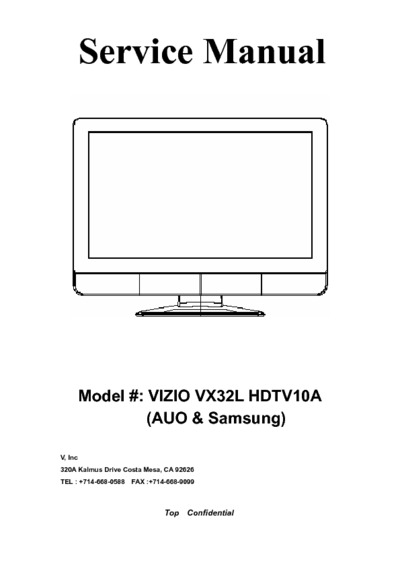 Vizio VX32LHDTV10A AUOLCD Samsung LCD