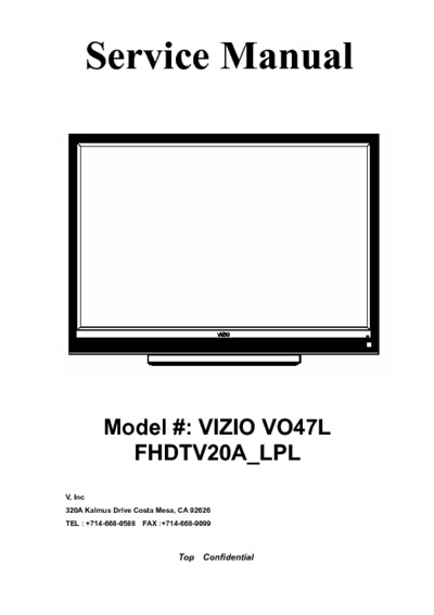 Vizio VO47LFHDTV20A