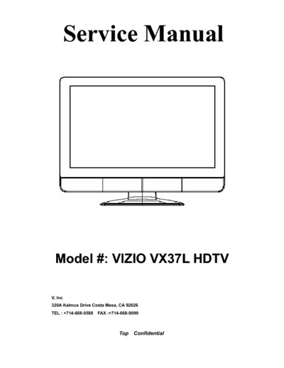 Vizio HDTV  VX37L  sm