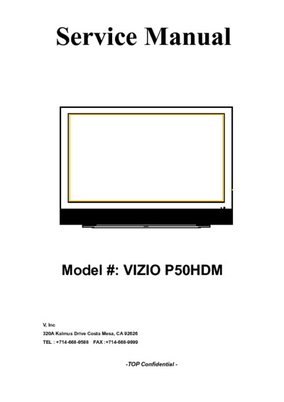 Vizio P50HDM lcd tv