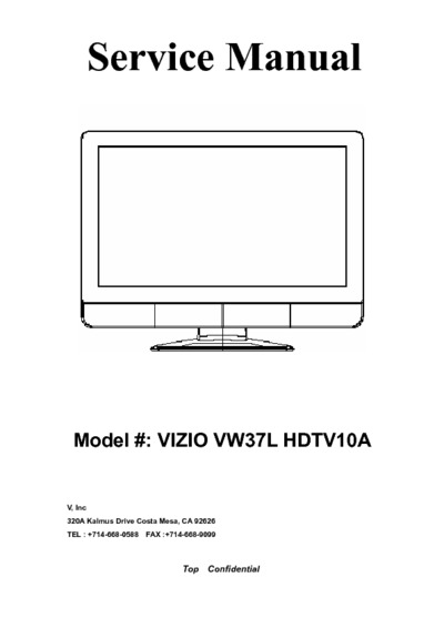 Vizio VW37LHDTV10A