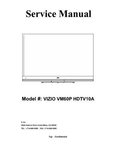 Vizio VM60PHDTV10A