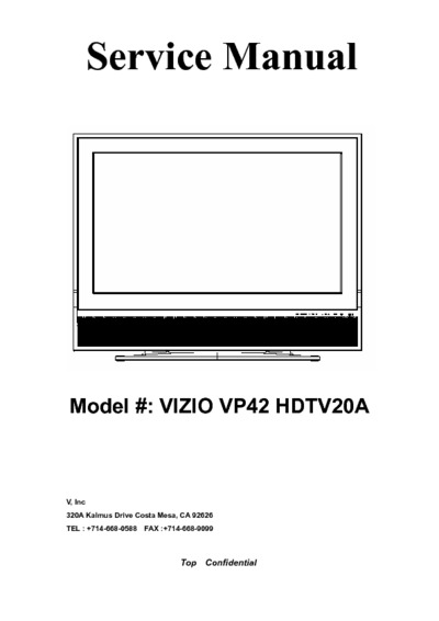 Vizio VP42HDTV20A