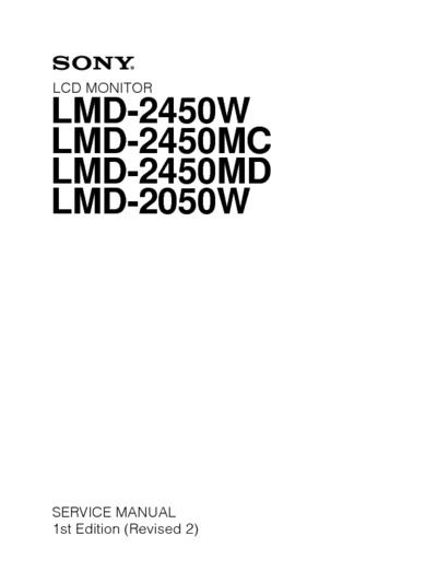 Sony LMD-2450W/MC/MD, LMD-2050W