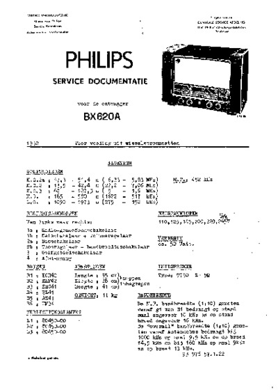 PHILIPS BX620-A Service Manual