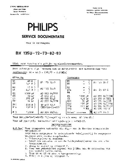 PHILIPS BX135U-72-73-82-83