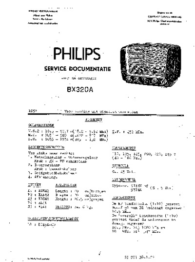 PHILIPS BX320-A Service Manual