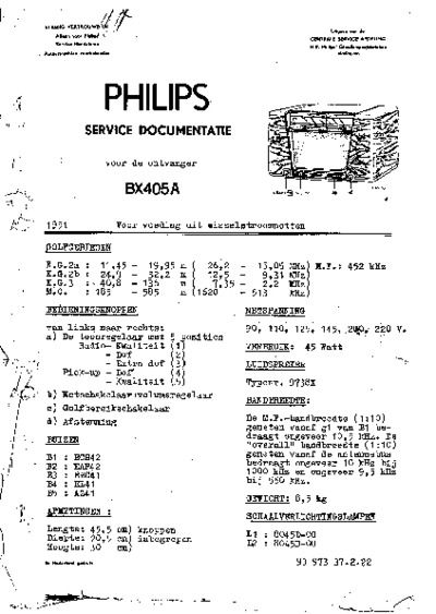 PHILIPS BX405A