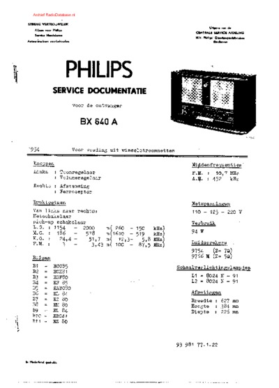 PHILIPS BX640A