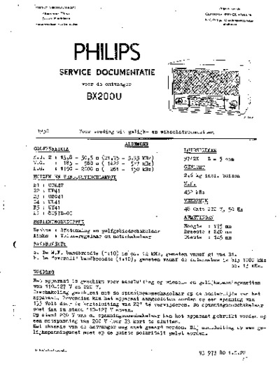 PHILIPS BX200-U Service Manual