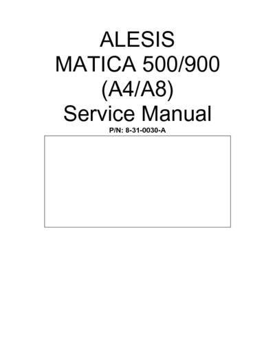 Alesis Matica 500/900