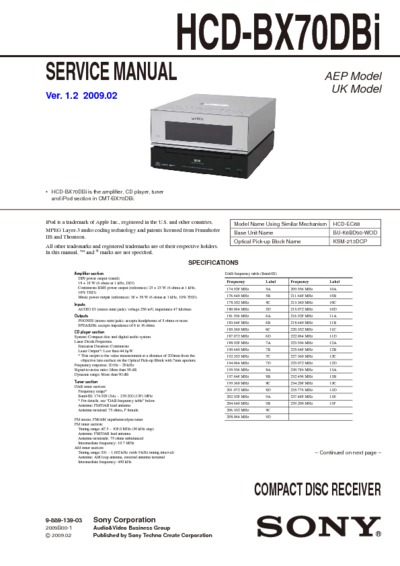 Sony HCD-BX70DBI