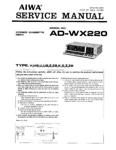 Aiwa AD-WX220 Service