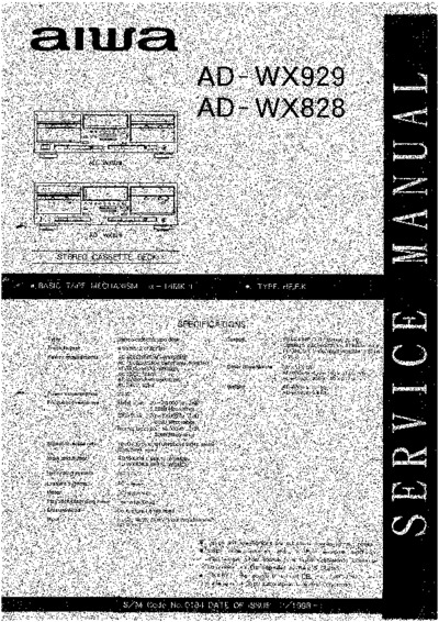 Aiwa AD-WX828, AD-WX929