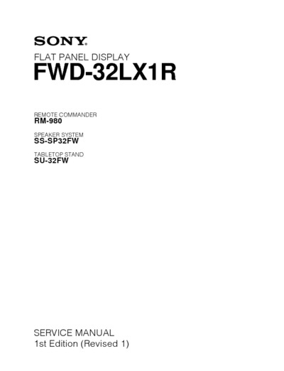 SONY FWD-32LX1R