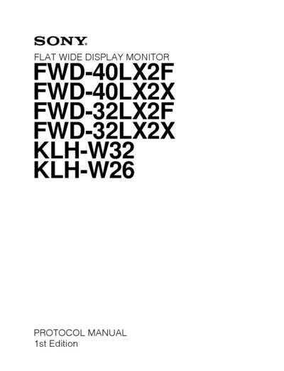 SONY FWD-40LX2F, FWD-32LX2F
