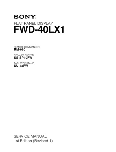 SONY FWD-40LX1