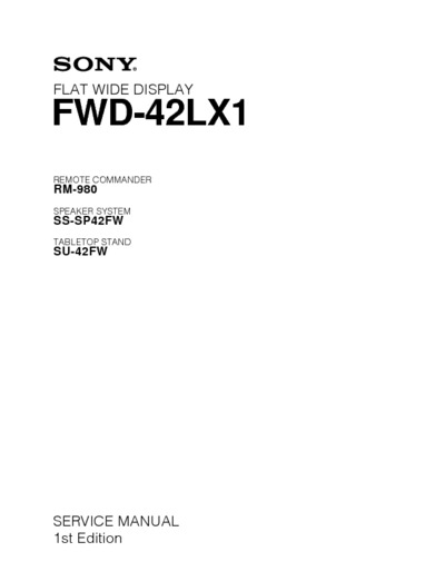 SONY FWD-42LX1