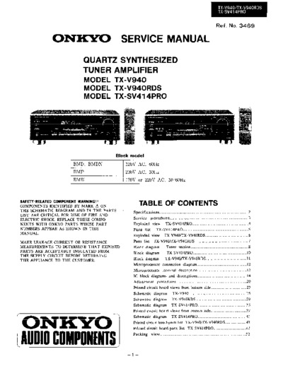 Onkyo TX-V940, SV414PRO