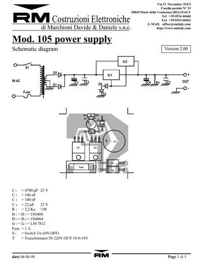 Power Supply LPS105 , 12 V