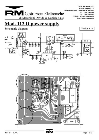 Power supply LPS 112, 13,5V 12A