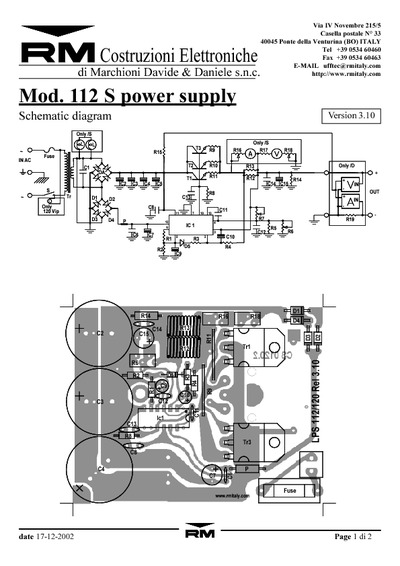 Power Supply LPS 112S 5 - 15V, 12A