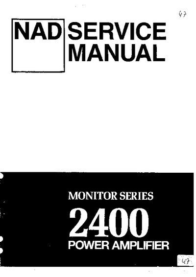 Amplificador NAD 2400