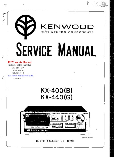 KENWOOD KX-440-G Schematics