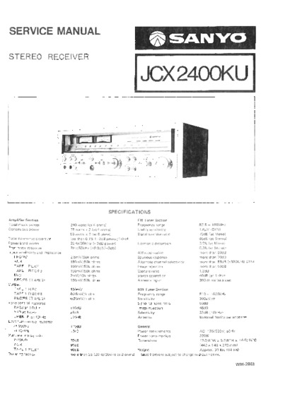 Sanyo JCX-2400KU