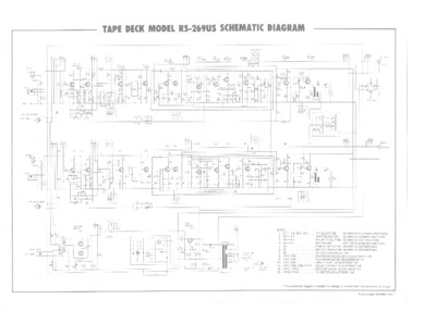 TECHNICS RS-269-US Schematics