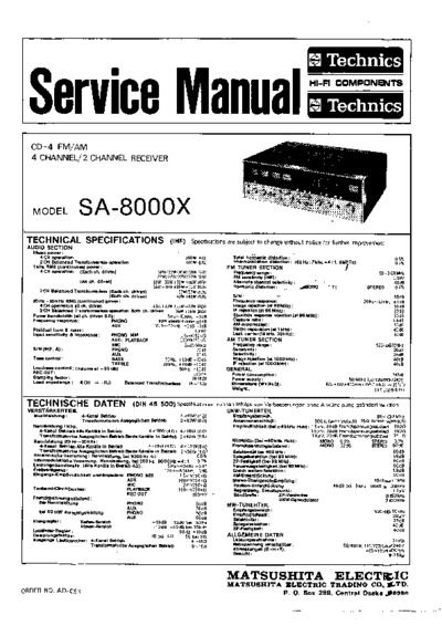 TECHNICS SA-8000-X